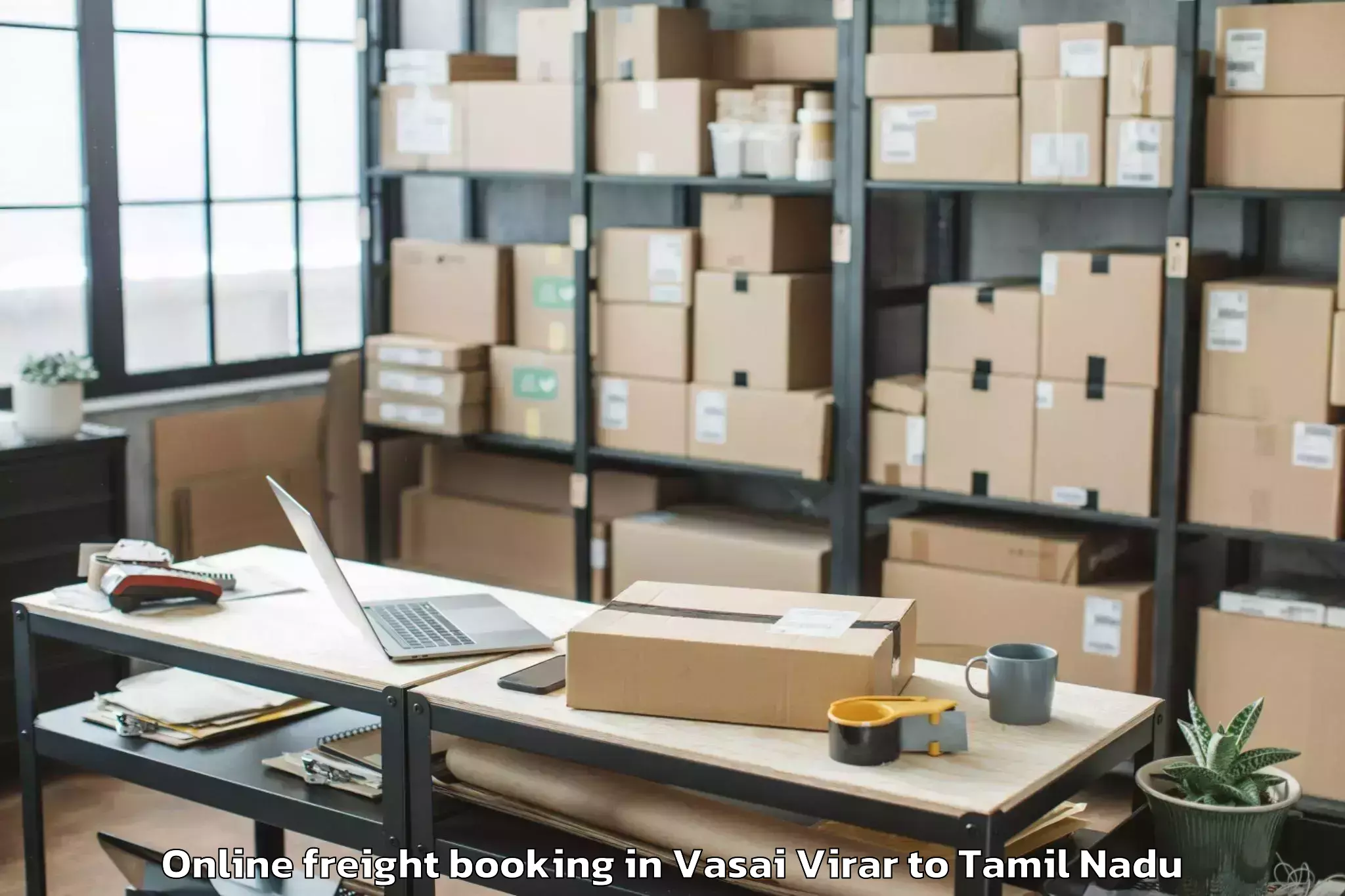 Easy Vasai Virar to Tirunelveli Online Freight Booking Booking